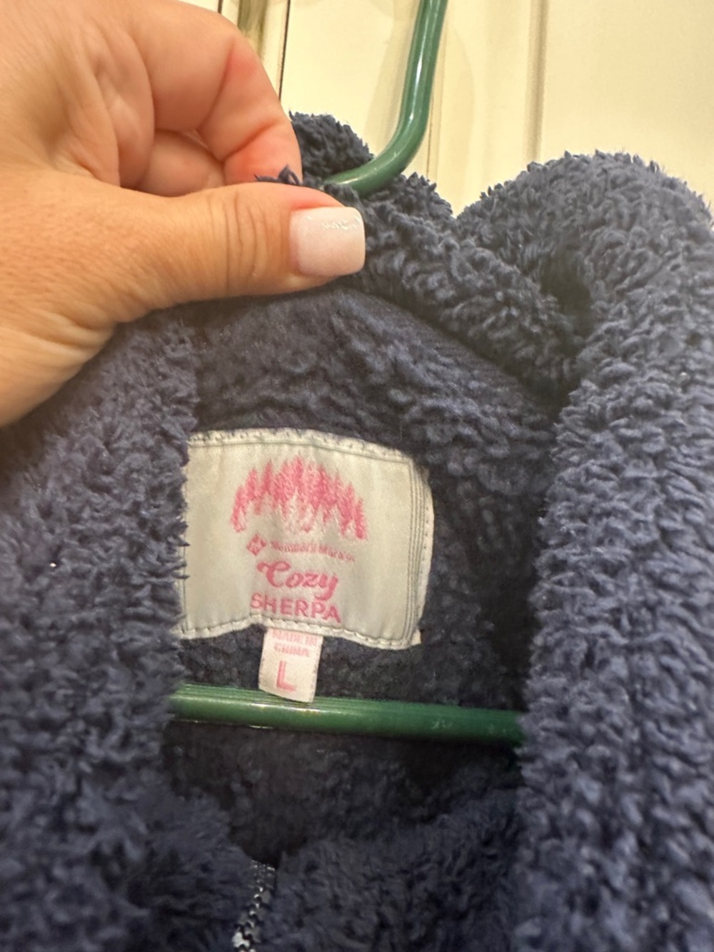 Cozy Navy Fleece Pullover - Picture 2 of 4